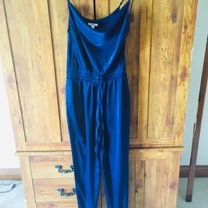 Bar III Satin Jogger Jumpsuit